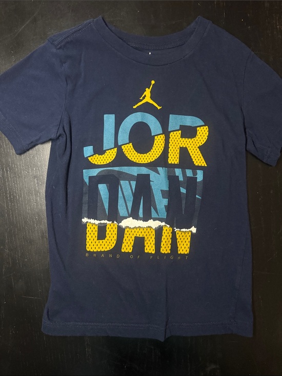 Jordan Other - Jordan Kids Navy Blue Tee with Yellow and Light Blue Graphic